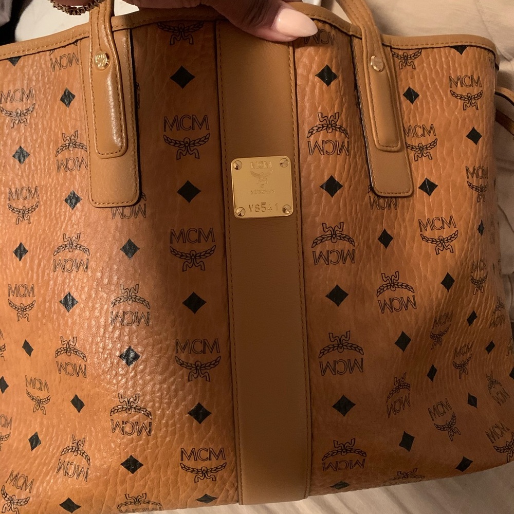 Medium MCM Leather Tote.
